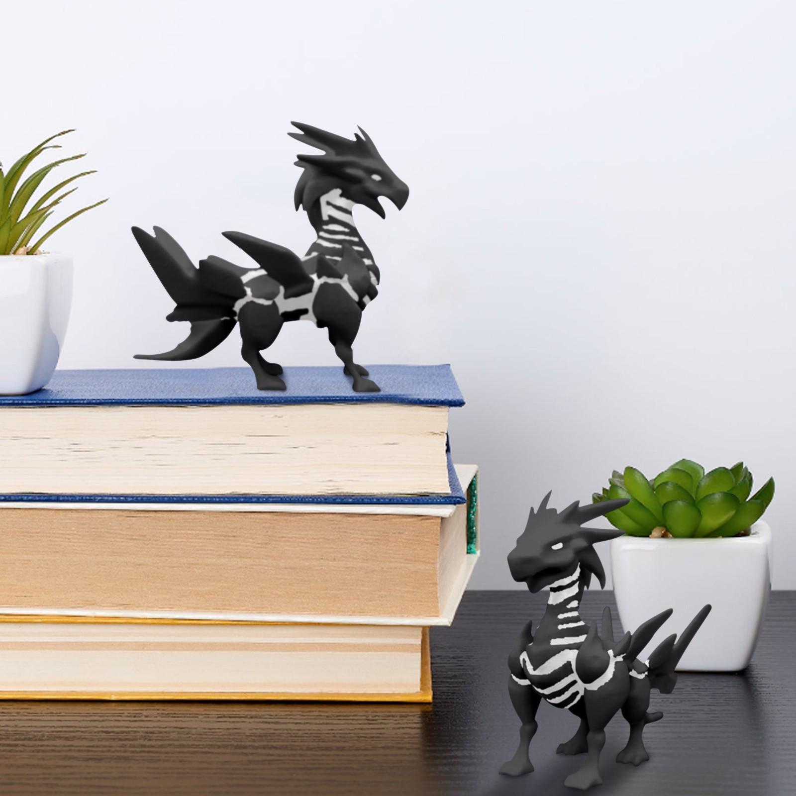 

Игрушка-модель Злого Дракона с подвижными суставами, напечатанная на 3D-принтере One Size чёрный