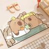 VIKAMA Cartoon Capybara Bathroom Mat Non-Slip, Wear-Resistant Home Decor Bathroom Mat Home Decoration