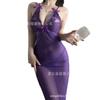 Sexy Underwear Sexy Mesh Perspective Slim Dress Sexy Long Suspenders Deep V