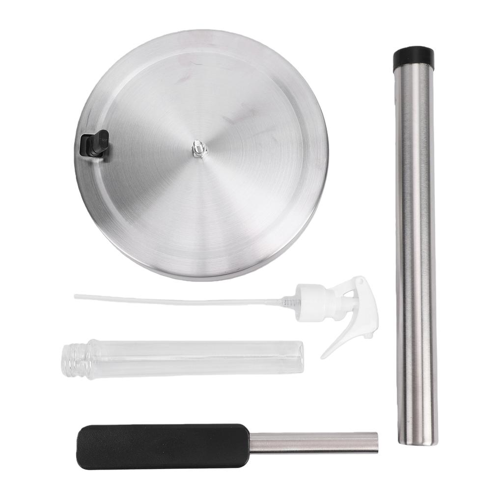 Paper Towel Holder Stainless Steel Standing Paper Towel and Spray Bottle Holder with Tension Arm for Kitchen