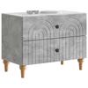 Nightstand Concrete Grey 62 x 34.5 x 48 cm Particleboard