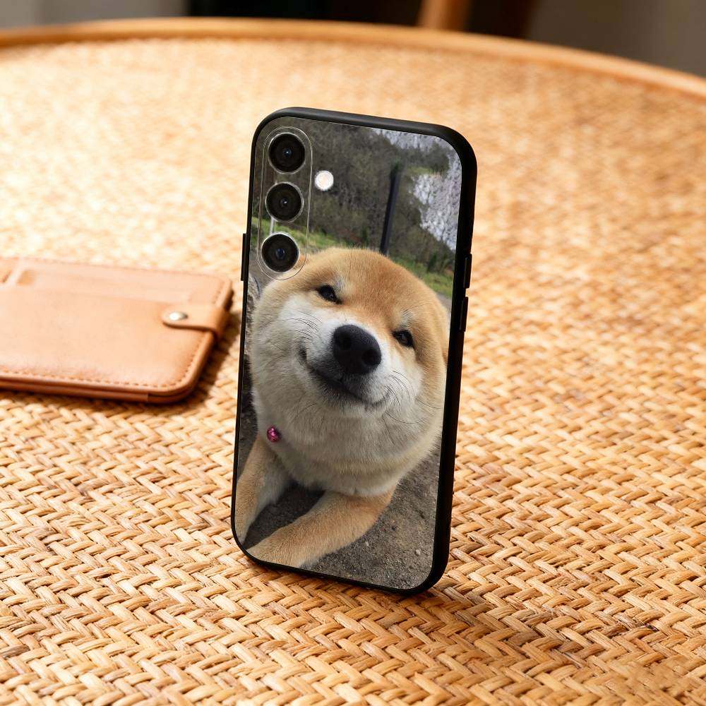 Animal Shiba Inu Dog Cute Phone Case For Samsung  A73,72,71,A52,51,40,41,A22,A32,31,A13, Soft Black Shell