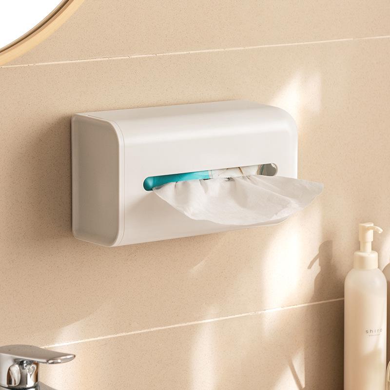 Wall-Mounted Punch-Free Tissue & Towel Storage Box