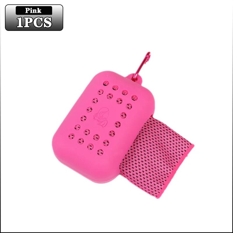 1PC Portable Mini Silica Gel Set Cold Towel Polyester Fiber Outdoor Cooling Towel Fitness sports gym Run quick Dry Cool Towel