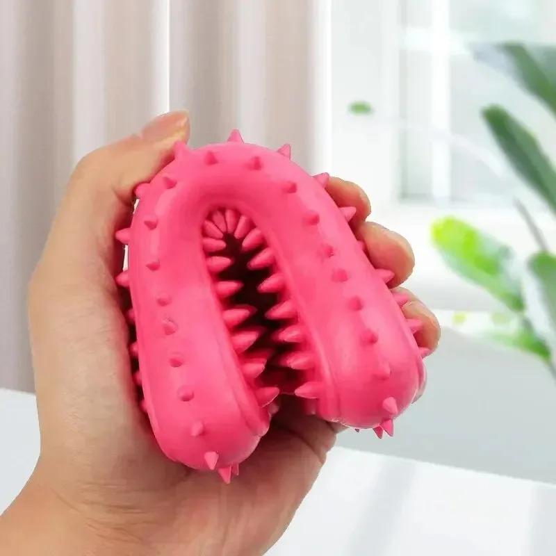 Bite Resistant Dog Chew Toy for Small Dogs Durable Soft Rubber Bone Shape Puppy Teething Toy for Aggressive Chewers Training