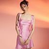 Women's Spring and Summer Sexy Backless Fluttering Solid Color Dresses