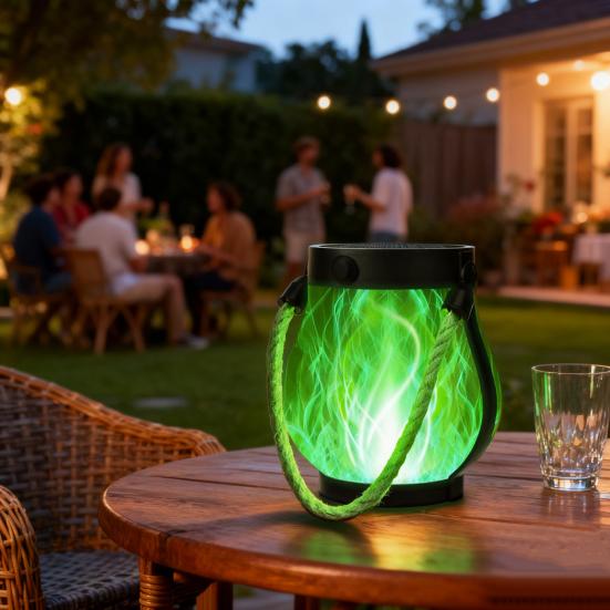 Weihnachtsflammenlaterne Seil LED Lichterkette mit automatischer Ein/Aus-Funktion Wasserdichte Outdoor-Hängelaterne für Camping Gartenparty