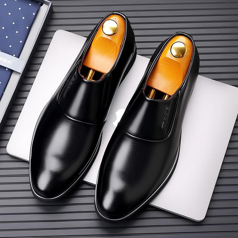 Fashion Four Seasons Mens Leather Shoes Business Daily Outdoor Formal Party Adult Elegant Loafers New Hot Brand Soft Sole Casual  Shoes