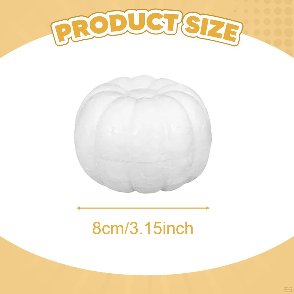 12 Pieces Artificial Foam Pumpkins for Halloween Art Projects Home Decoration Handmade Gift Suitable