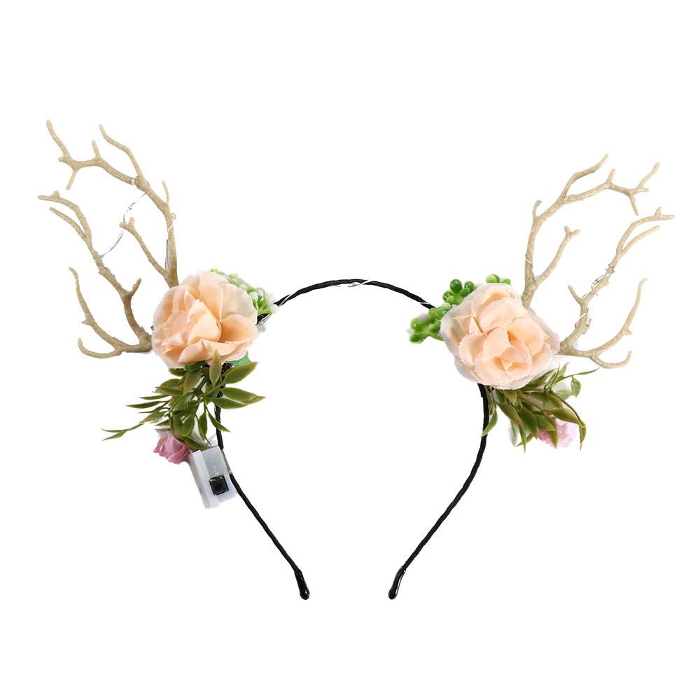 Haarschmuck im koreanischen Stil Foto-Requisiten Weihnachts-Haarreif Elchohren Stirnband Leuchtendes Stirnband Feen-Hirschohr Damen-Haarschmuck