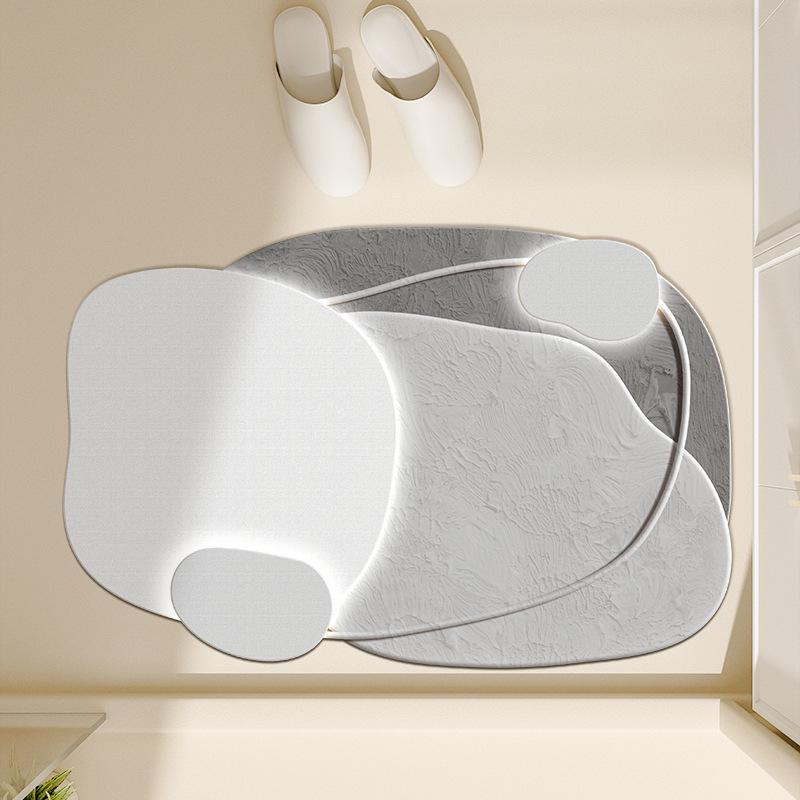 Quick-Dry Diatomaceous Earth Bathroom Mat - Water-Absorbing, Easy-Clean Foot Mat for Toilets