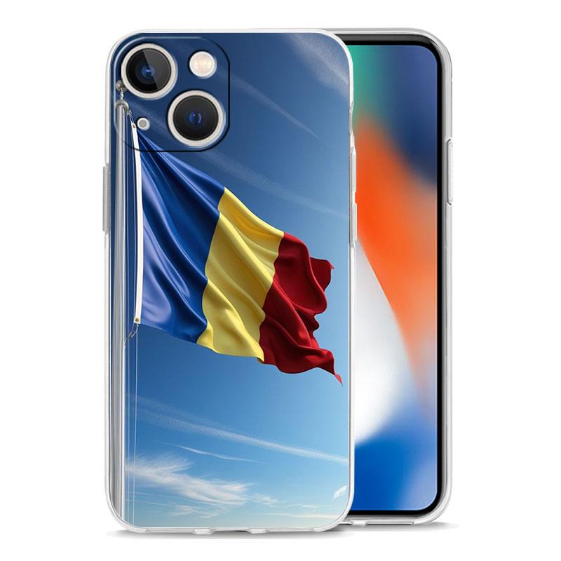 Phone Case For iPhone 17 Air Cases iPhone 16 15 12 13 14 Pro Max SE 7 8 Plus iPhone11 Clear Soft Cover Romania Flag