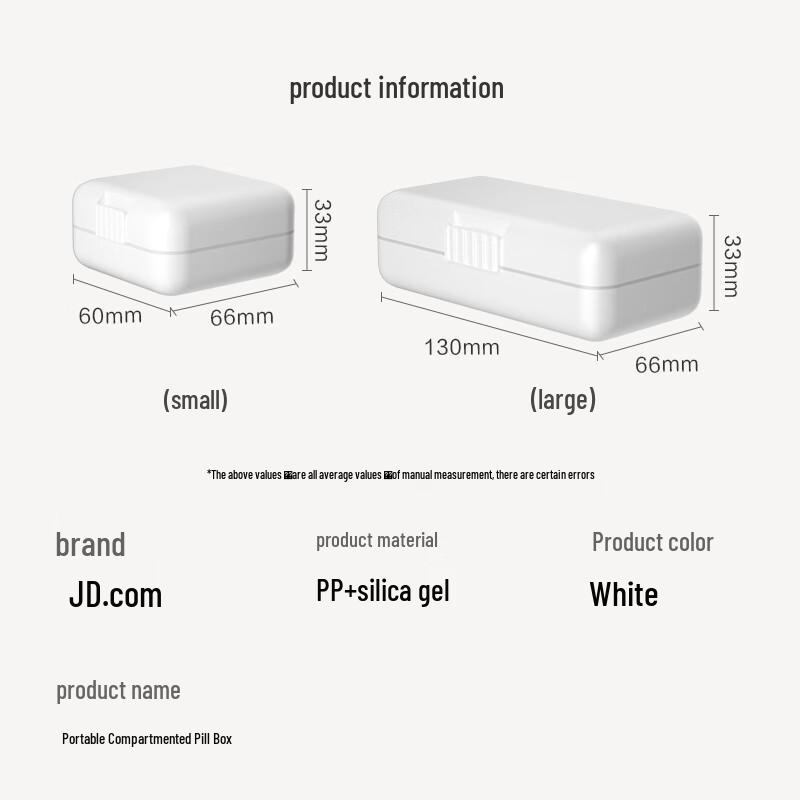 Jingdong Jingzao Portable Weekly Pill Organizer