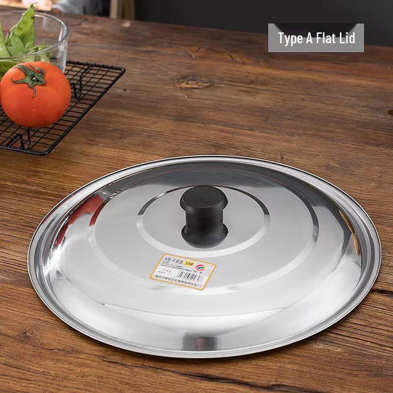 Thickened Stainless Steel & Glass Combination Wok Lid 30cm