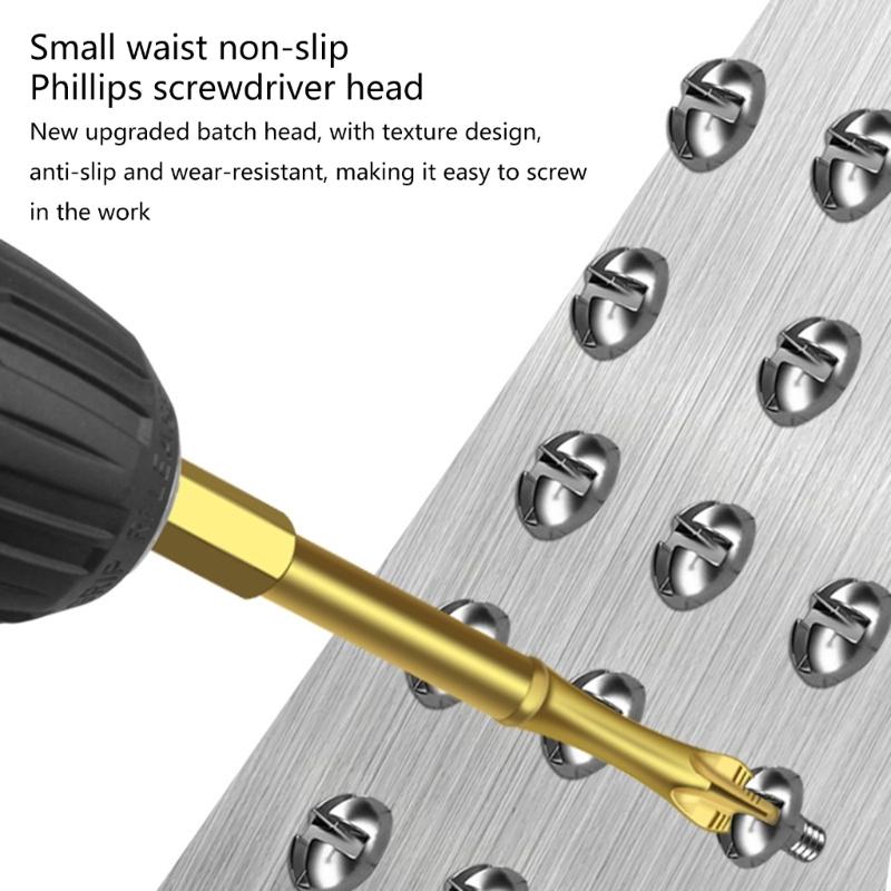 10Piece High Torque Impact Driver Bit Set, Magnetic Antislip Screw Removal Home Repair Tool Suitable for Electric Drills