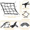 2-Pack Bungee Net Motorcycle Cargo Net, 12" X 12" Small Cargo Net Stretch To 24" With 6 Adjustable Hooks Bike Bungee Cord Net