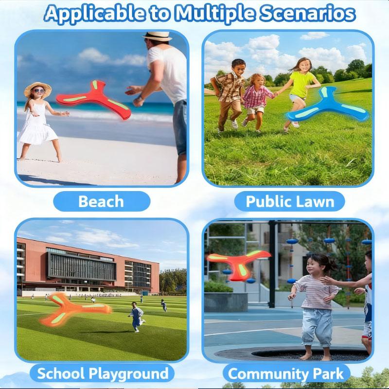 Children's Outdoor Sport Soft EVA Boomerang Flying Disc Hand Throw Spinner Interactive Parent-Child Game Decompression Toy Gifts