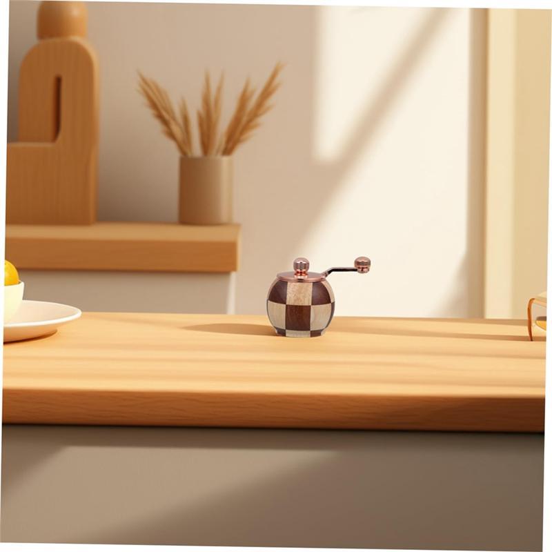 Practical-Hand Crank Wooden Pepper Grinder. Manual Salt And Pepper Grinder, Modern Wooden Spice Shaker For Home Cooking