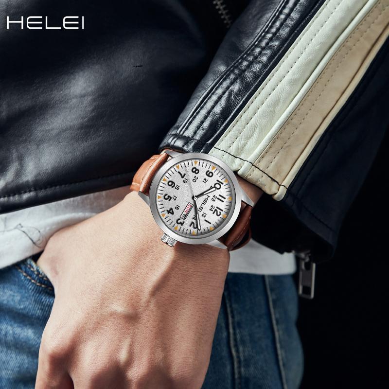 Mens Watch Classic Tactical Analog Quartz Watches Luminous Markers Day & Date Waterproof Casual Dress Watch