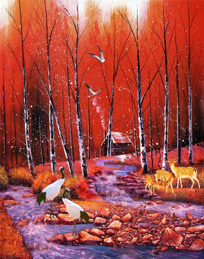 RUOPOTY DIY Oil Painting By Numbers Flower Bird Picture Wall Art Picture By Numbers Animal Unique Gift For Living Room