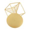 Gold Geometric Table Decor Creative 3D Iron Geometric Sculpture Compact Art Ornament Decor for