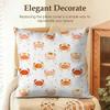 Shrimp and crab pattern Cushion Cover Natural Linen Organic Fabric DoubleSided Printing Sofa Home Decor Gift Pillow Case