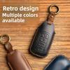 Genuine Leather Key Cover for Chery Tiggo 8 Plus Handmade Car Key Case with Kunpeng Design Durable and Stylish