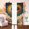 Sun God - Printed Curtains -100% Polyester -2pc for Bedroom Curtains and Living Room Decoration.