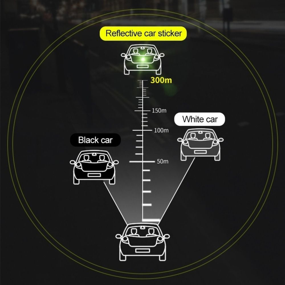 Night Driving Warning Bumper Sticker Safety Warning Mark Car Reflective Sticker Car Vinyl Decal