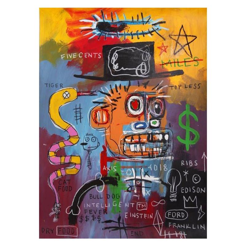 Toile d'art Graffiti de rue abstraite, peinture de Portrait Pop, affiches d'art et tableau d'art mural imprimé pour décoration de maison de salon