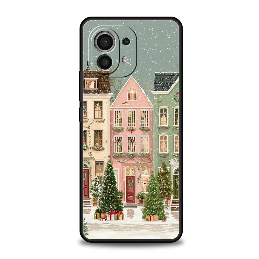 Phone Case for Xiaomi Poco F7 F6 F5 F4 F3 X7 X6 X5 X4 X3 NFC M4 C51 C55 GT Pro 5G Soft TPU Merry Christmas Beautiful Winter Snow