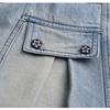 Long Style Kids Child New Design Jeans Capris Shorts with Fake Pocket for Girls High Fashion Summer Mid-Calf Denim Shorts 5-14T