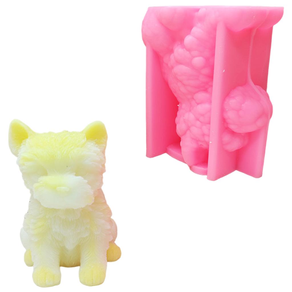 Versatile Dog Candle Making Mold Multifunctional Silicone Dog Mold for DIY Crafters Soap Candle Making Supplies