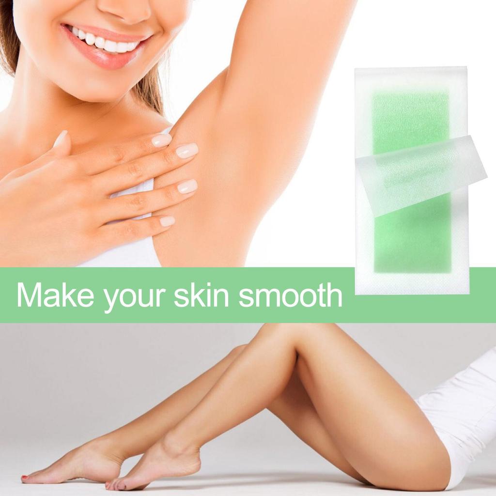 Double-Sided Depilatory Wax Strips for Full Body Hair Removal: Legs, Armpits, and Hands, Unisex Use