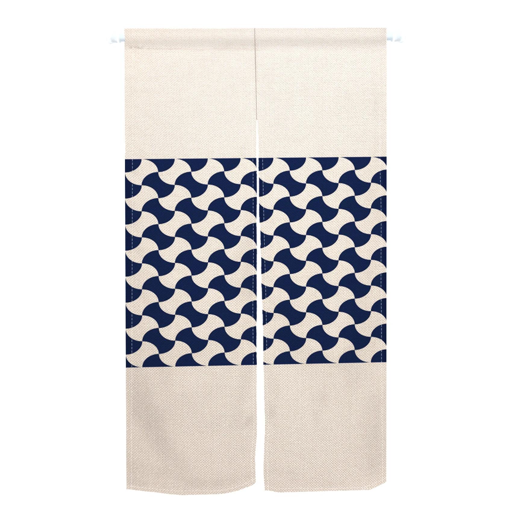 VIKAMA Japanese-Style Door Curtain Traditional Wave