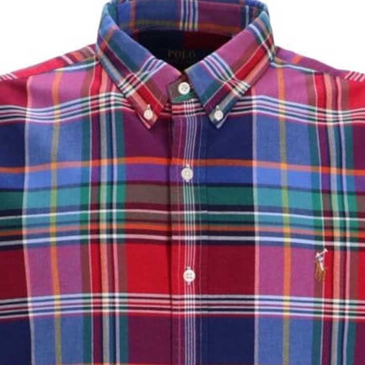 Polo Ralph Lauren Logo Embroidered Plaid Single-Breasted Long Sleeve Shirt Men shirts Multicolor 710922319001
