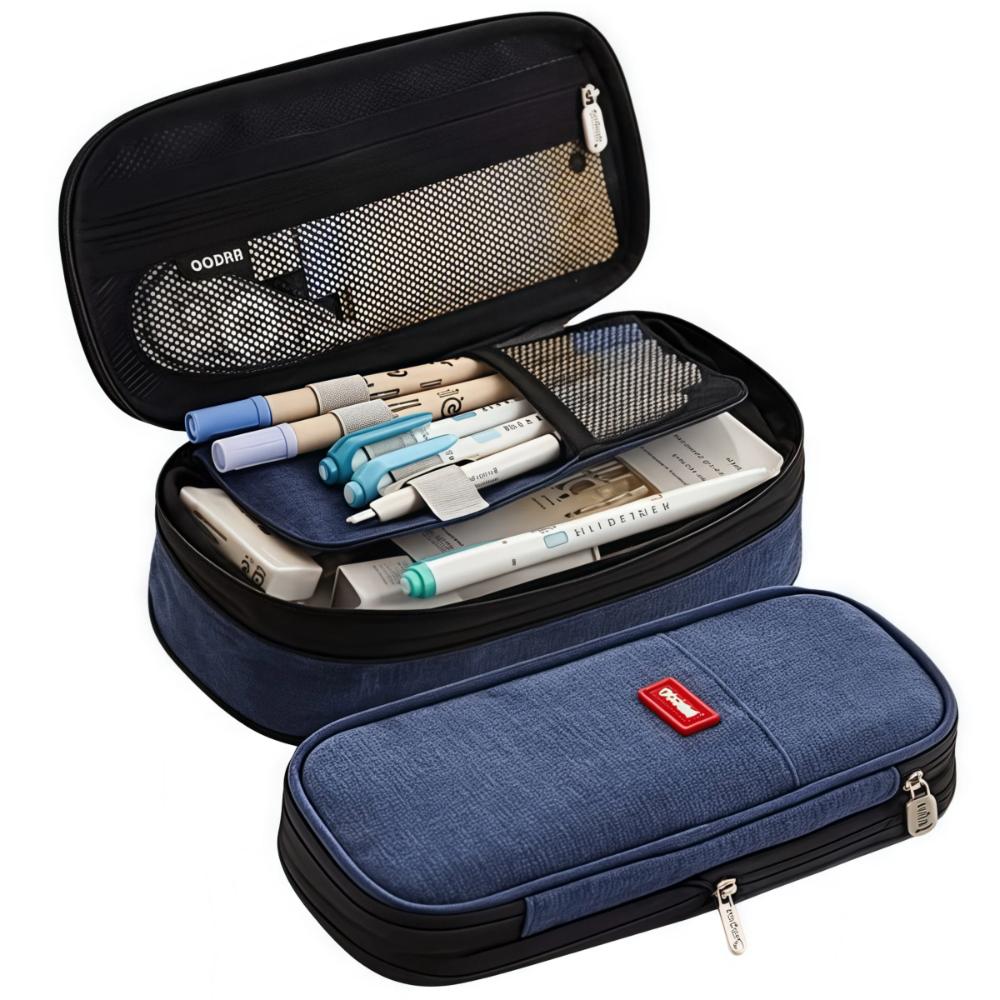 Multifunctional Stationery Bag Double-layer Stationery Organizer Fashion Pen Box  Gift