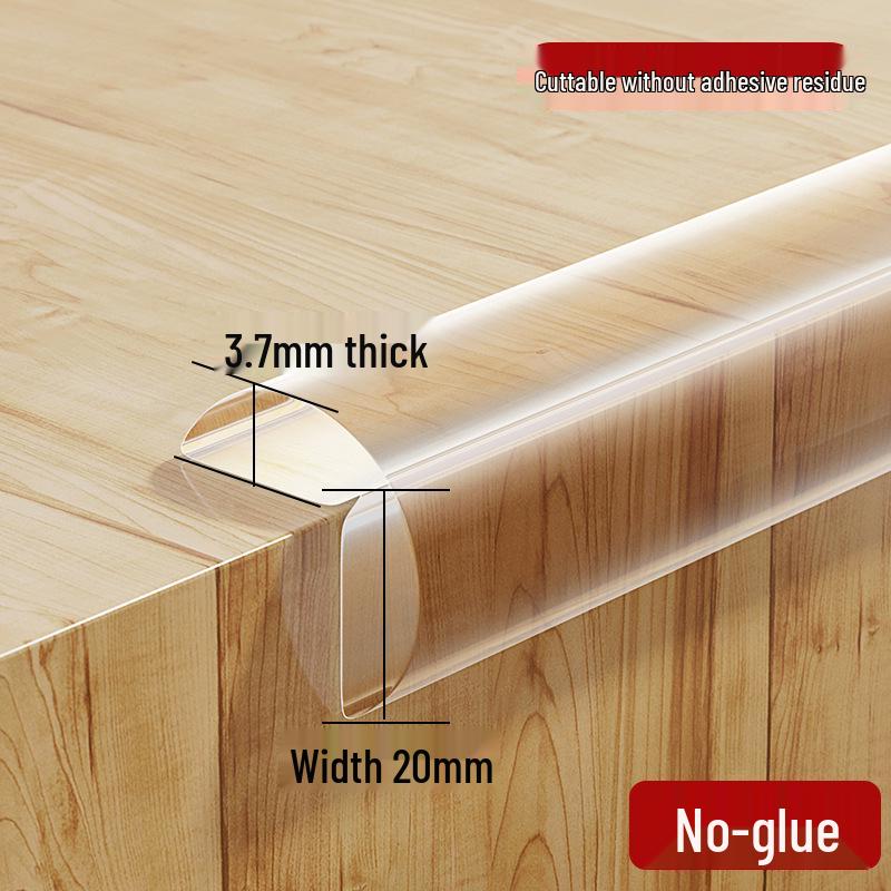 Self-Adhesive Transparent Silicone Corner Protector for Walls and Edges