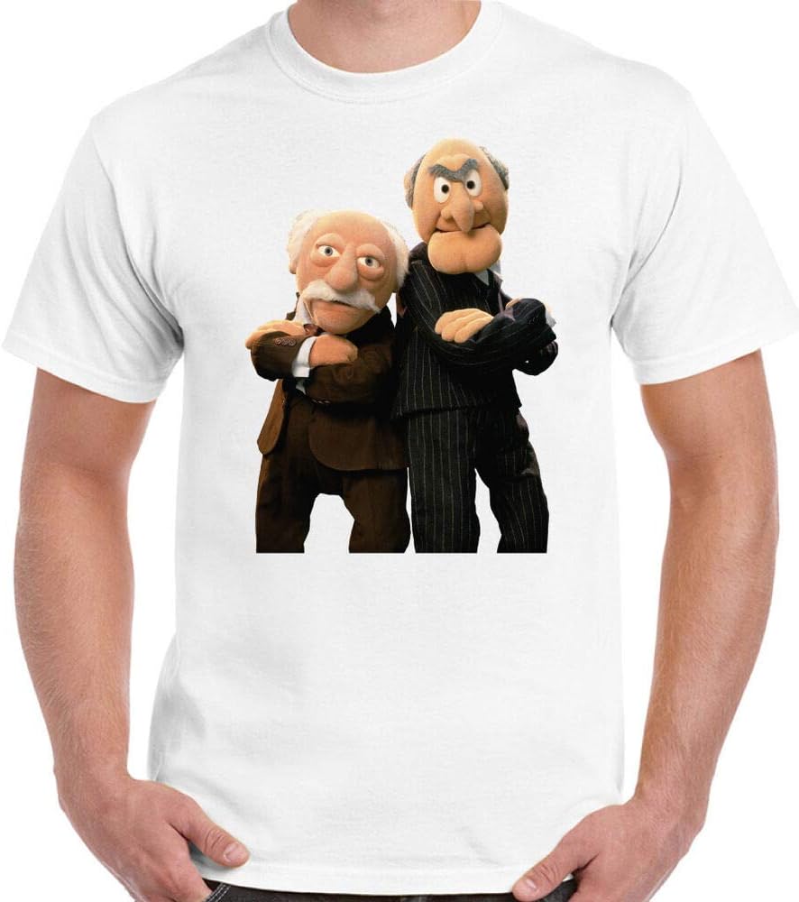 The Muppets Grumpy Old Men Mens Funny T-Shirt Retro Man Statler and Waldorf M Black L белый