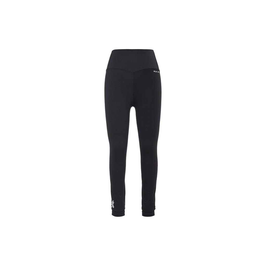MLB Basic Logo Solid Logo Print Tight Butt Lifting Leggings Women leggings 3FLGB0224-50BKS