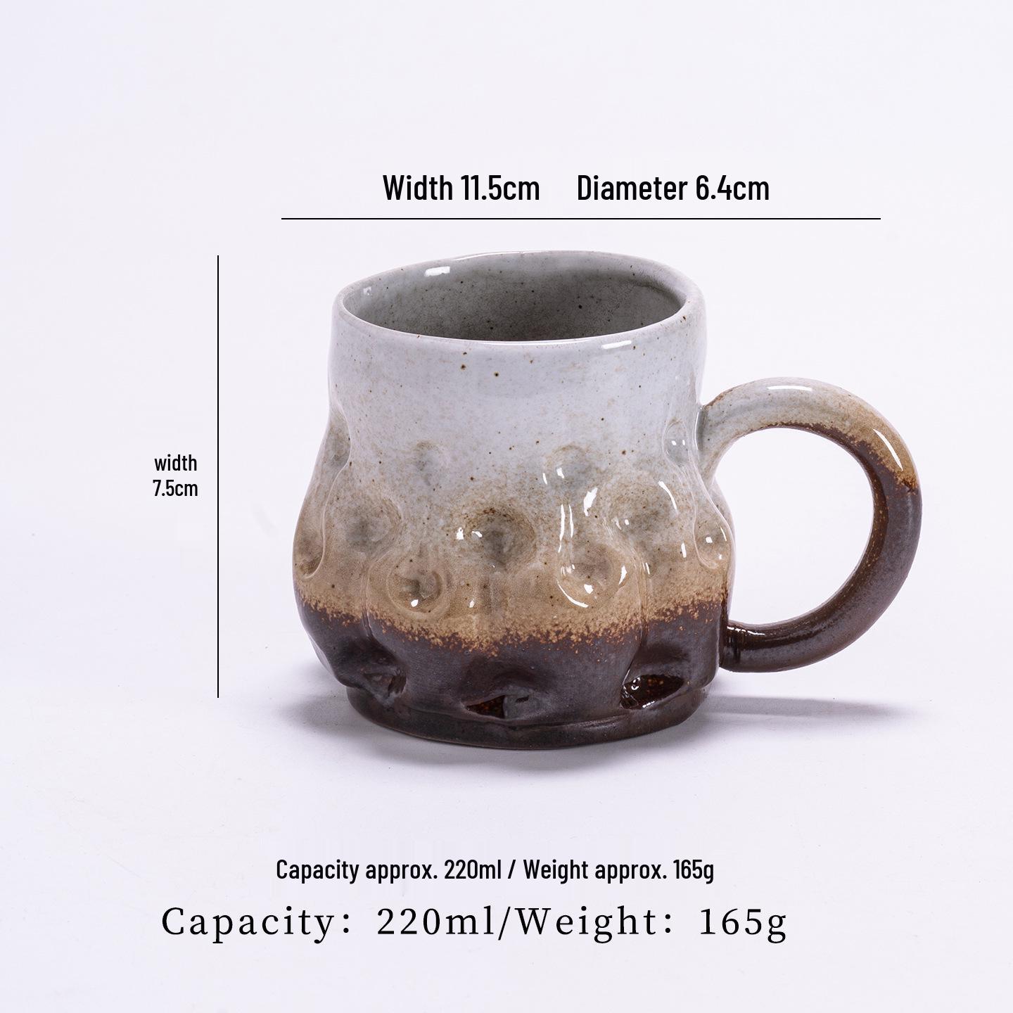 

Retro Creative Ceramic Mug: Kiln-Change Design for Personal Use 240ml