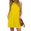 Women's Plus Size Summer Irregular Hem Casual Swing  Tee Tank Dress