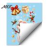 Winter Wonderland Ornaments Christmas Window Cling, Santa/Snowman/House/ Tree Patterns Print, Waterproof Snowman Decorations PVC