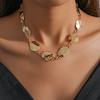 European American Metallic Irregular Geometric Glossy Necklace Niche High‑Grade Personalized Simple Collarbone Trend Jewelry