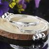 2Pcs Charm Bracelet Double Bells Jewelry Gifts Silver Plated Infant English Letter Bangle Bracelet for Baby