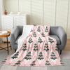 Merry Christmas Flannel Fleece Throw Blanket Gingerbread Man Baby Xmas Tree Fleece Throw Blanket for Kids Women Men Bed Couch