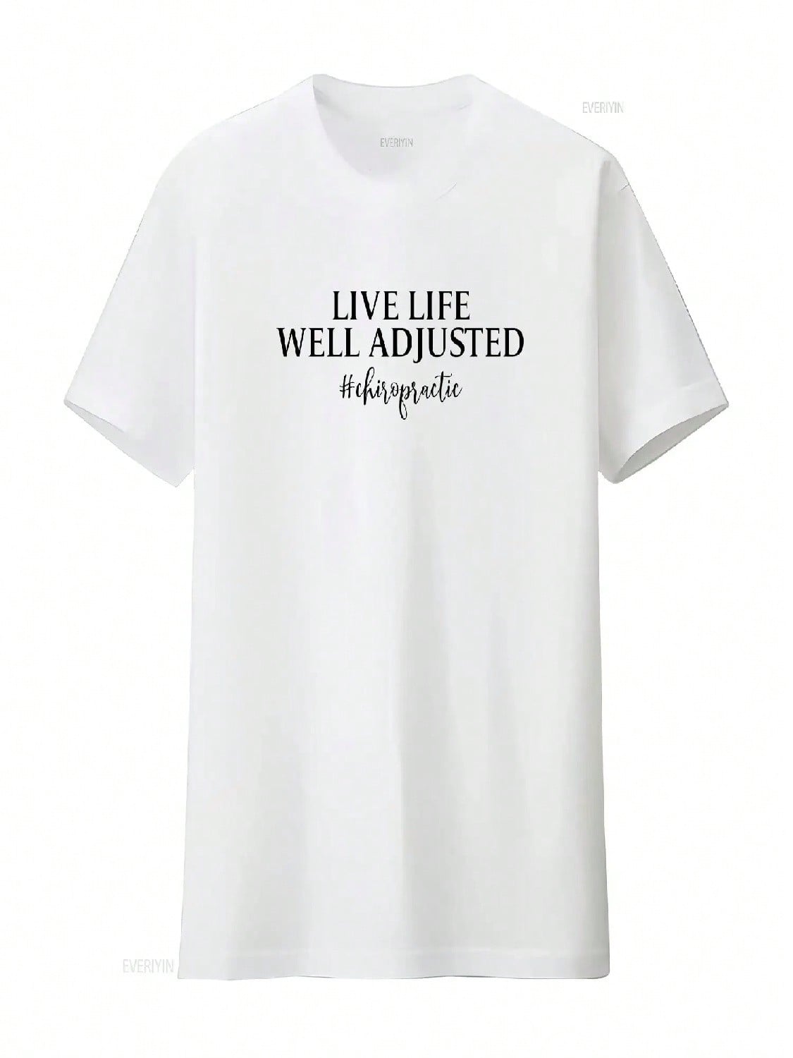 Live Life Well Adjusted Chiropractic T Shirt Chiropractor Funny Graduati Vintage Washed Casual Stylish Slightly Versatile S разноцветный