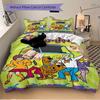 3-teiliges Scooby Doo Mystery Machine Bettwäsche-Set (1 Bettbezug + 2 Kissenbezüge Ohne Kissenkern), Hochauflösender Druck für Zuhause und Wohnheim.F
