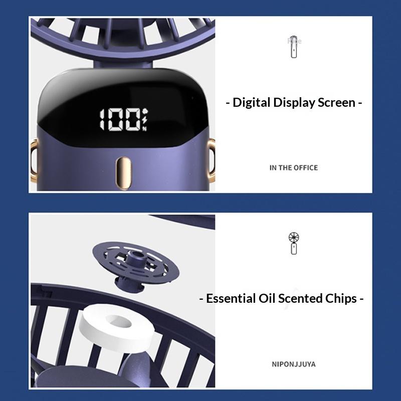 Usb Rechargeable Portable Handheld Fan – Cute Plastic Design, Dual Use (Handheld/Stand), Summer Cooling Fan For Kids & Adults
