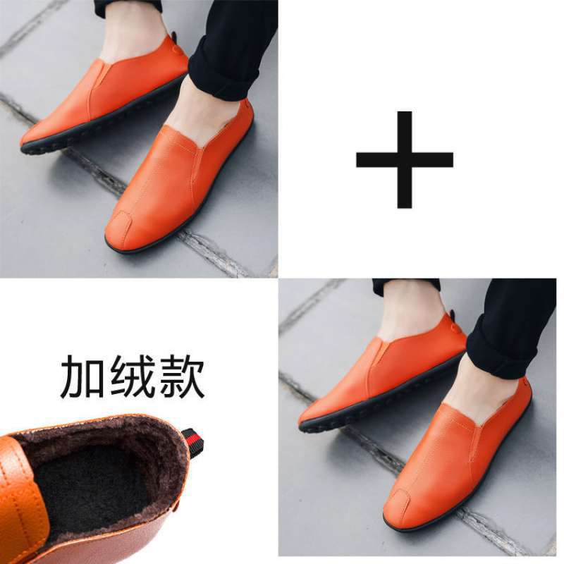 Kaufe eins, erhalte eins gratis 2025 neue Frühling- und Herbst-Sommer-Doudou-Schuhe Herren Mittelalterliche und ältere Einzelschuhe Studenten Vielseitige lässige Lederschuhe